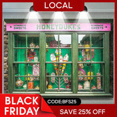 (7 Day Delivery) Lofaris Green Candyland Shop Honeydukes Birthday Backdrop