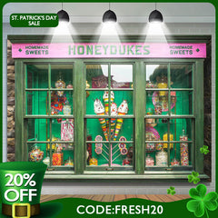 Lofaris (7 Day Delivery) Green Candyland Shop Honeydukes Birthday Backdrop