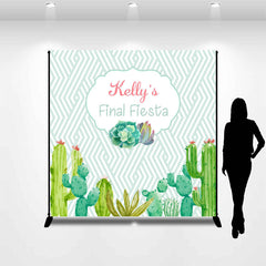 Lofaris Green Custom Final Fiesta Bridal Shower Backdrop