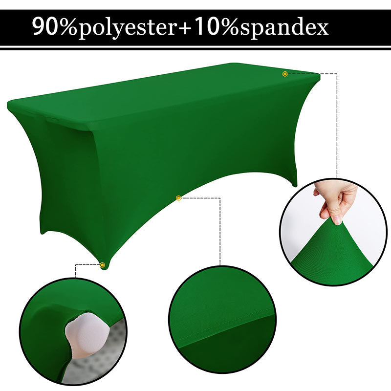 Lofaris Green Fitted Spandex Rectangle Banquet Table Cover