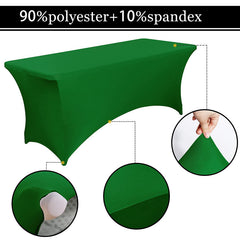 Lofaris Green Fitted Spandex Rectangle Banquet Table Cover