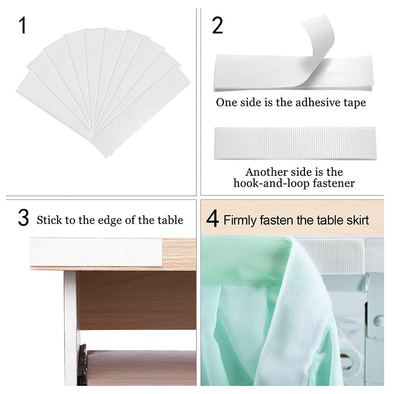 Lofaris Green Gradient Chiffon Layering Banquet Table Skirt