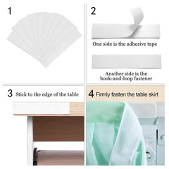 Lofaris Green Gradient Chiffon Layering Banquet Table Skirt