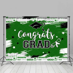 Lofaris Green Graffiti Celebration For Graduation Backdrop