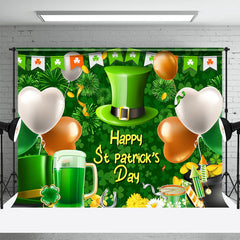 Lofaris Green Hat Clover Balloon St Patricks Day Backdrop