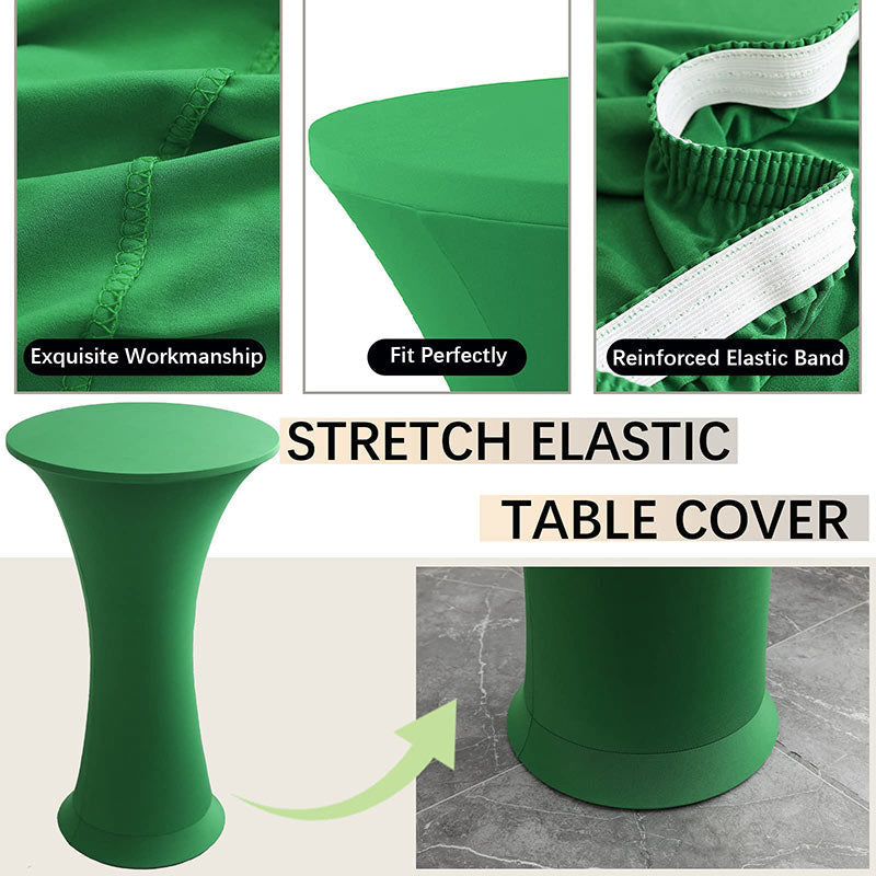 Lofaris Green High Top Round Spandex Cocktail Tablecloths