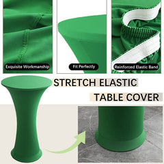 Lofaris Green High Top Round Spandex Cocktail Tablecloths