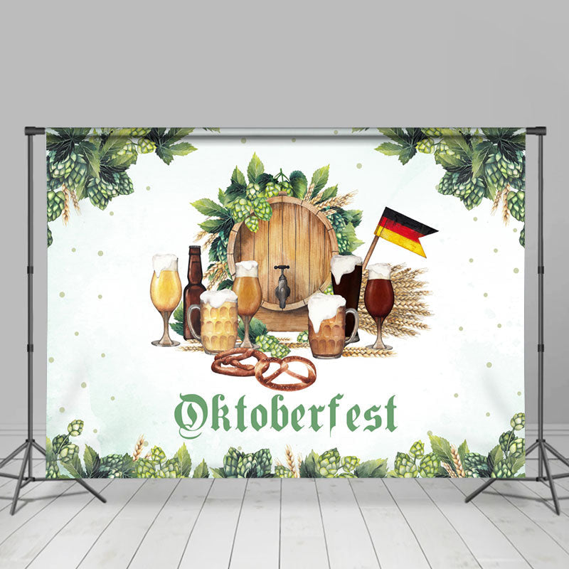 Lofaris Green Hop Vine Leaves Oktoberfest Beer Backdrop