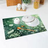 Lofaris Green Leaves Floral Spring Dining Set Of 4 Placemats
