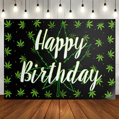 Lofaris Green Leaves Fluorescenet Birthday Party Backdrop