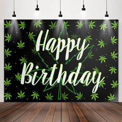 Lofaris Green Leaves Fluorescenet Birthday Party Backdrop