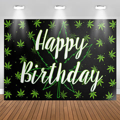 Lofaris Green Leaves Fluorescenet Birthday Party Backdrop