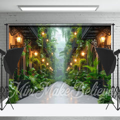 Lofaris Green Leaves Street Architecture Backdrop For Photo