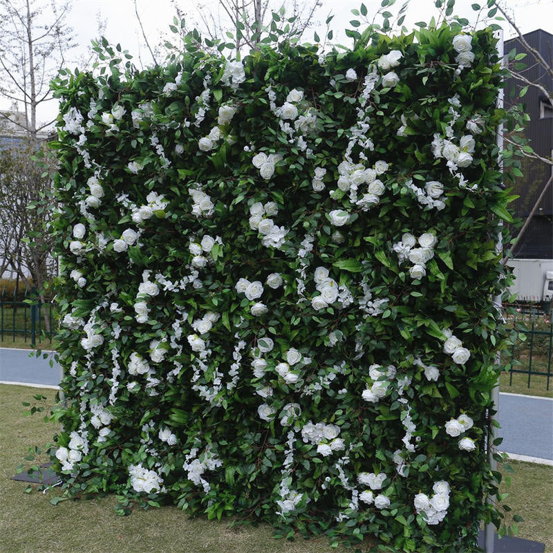 Lofaris Green Leaves White Flower Artificial Party Decor