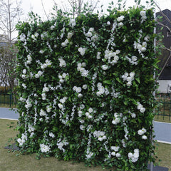 Lofaris Green Leaves White Flower Artificial Party Decor