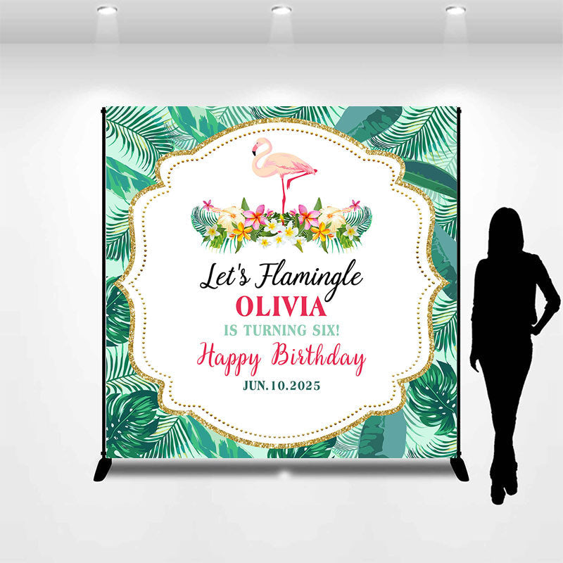 Lofaris Green Monstera Moltres Custom Birthday 6Th Backdrop