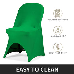 Lofaris Green Open Back Stretch Spandex Folding Chair Cover