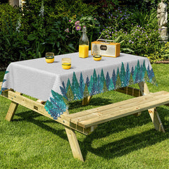 Lofaris Green Pine Trees Christmas Party Pattern Tablecloth