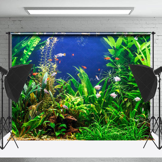 Lofaris Green Plant Leaves Fish Tank Landscaping Backdrop
