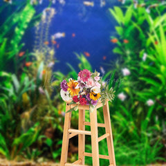 Lofaris Green Plant Leaves Fish Tank Landscaping Backdrop