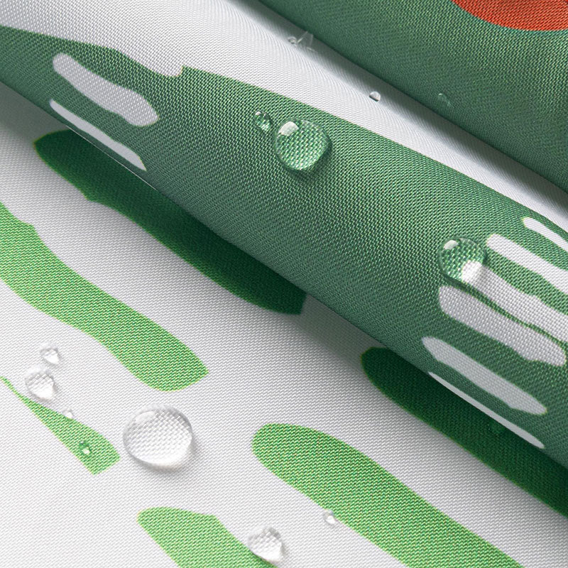 Lofaris Green Red Xmas Tree White Christmas Shower Curtain