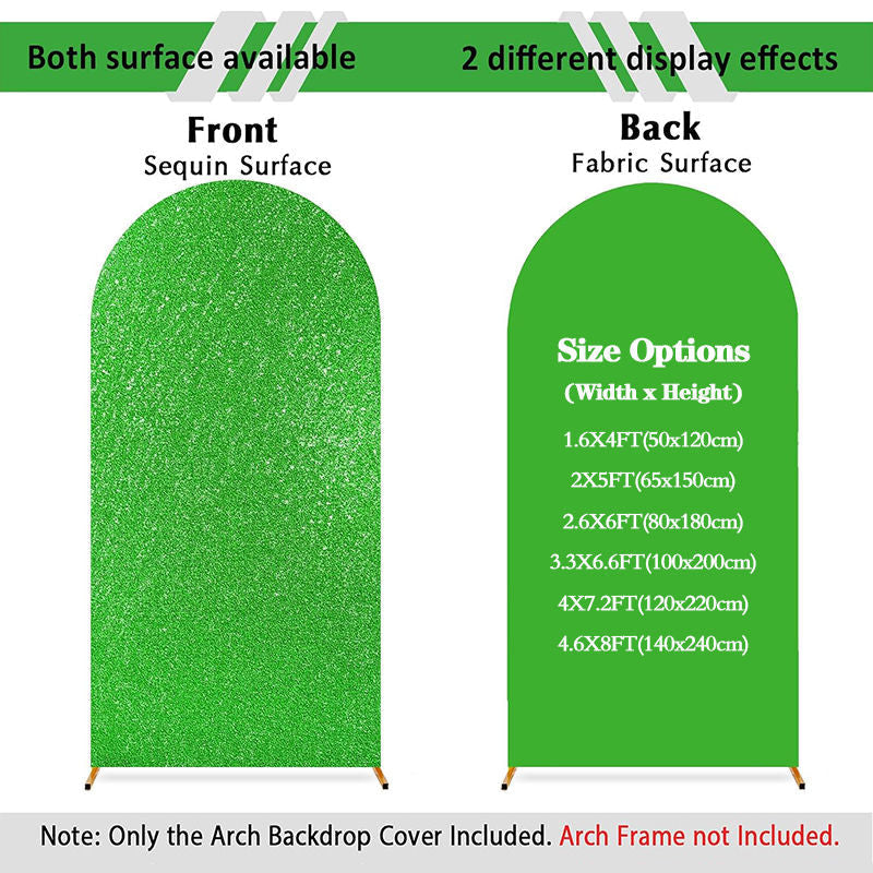 Lofaris Green Sequin Fitted Arch Backdrop Cover for Wedding Decor
