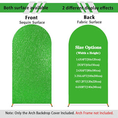 Lofaris Green Sequin Fitted Arch Backdrop Cover for Wedding Decor