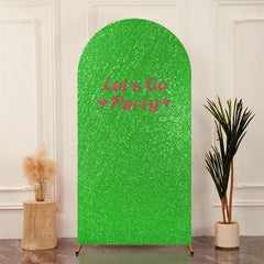 Lofaris Green Sequin Fitted Arch Backdrop Cover for Wedding Decor