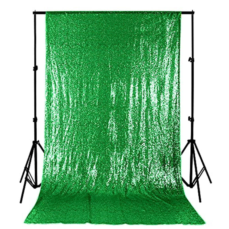 Lofaris Green Sparkle Sequin Fabric Backdrop for Photo
