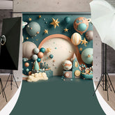 Lofaris Green Stars Balloons Sweep Galaxy Photo Backdrop