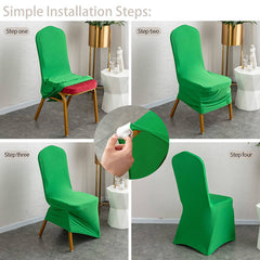 Lofaris Green Stretch Spandex Banquet Chair Slipcovers