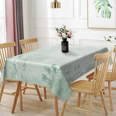 Lofaris Green Watercolor Leaves Spring Tablecloth For Decor
