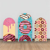 Lofaris Green Yellow Pink Cream Donuts Arch Backdrop Kit