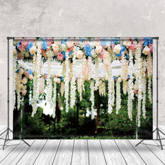 Lofaris Greenery Colorful Floral Spring Photography Backdrop