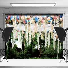 Lofaris Greenery Colorful Floral Spring Photography Backdrop