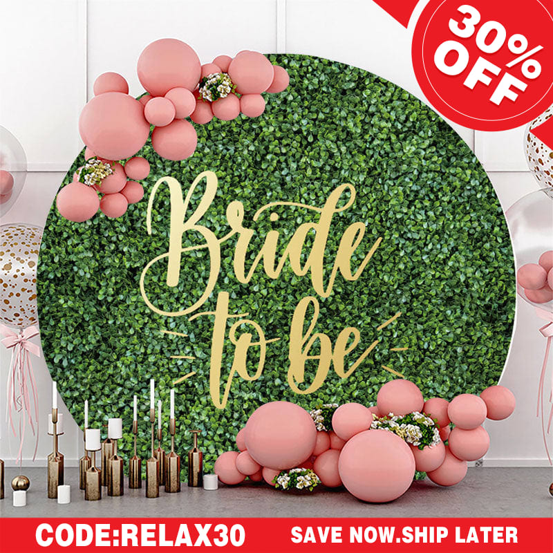 Lofaris Greenery Leaves Round Bridal Shower Backdrop Cover