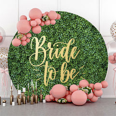 (Ship In 24HR) Greenery Leaves Round Bridal Shower Backdrop Cover