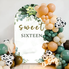 Lofaris Greenery Sweet Sixteen Double Sided Arch Backdrop