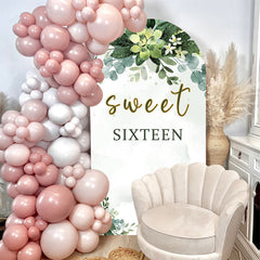 Lofaris Greenery Sweet Sixteen Double Sided Arch Backdrop