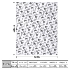 Lofaris Grey Elephant Personalized Name Baby Blanket