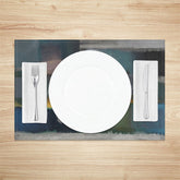 Lofaris Grey Green Morden Abstract Paint Set Of 4 Placemats