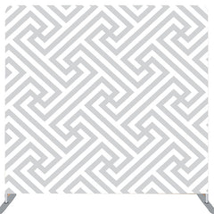 Lofaris Grey Maze Style Pattern White Party Backdrop Decor