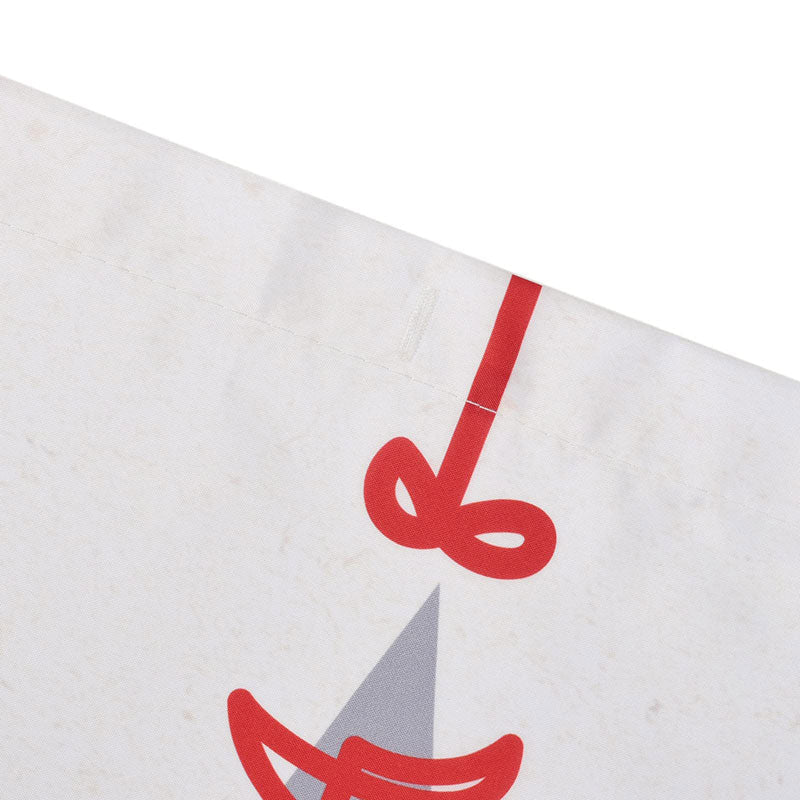 Lofaris Grey Red Xmas Tree White Christmas Shower Curtain