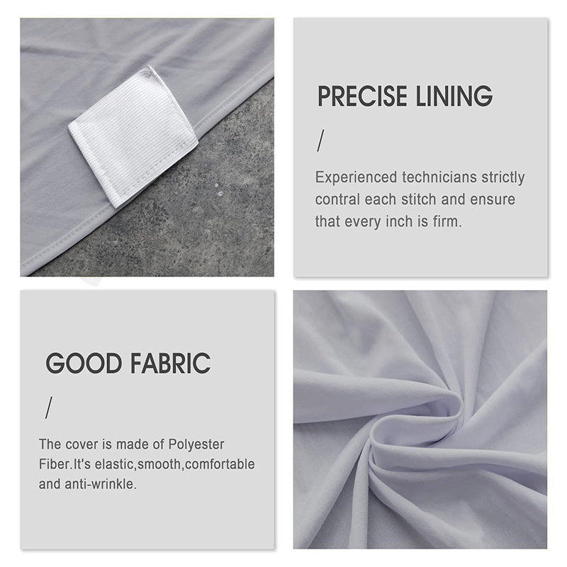 Lofaris Grey Stretch Spandex Banquet Chair Slipcovers