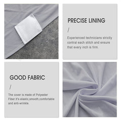 Lofaris Grey Stretch Spandex Banquet Chair Slipcovers