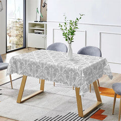 Lofaris Grey Vintage Rustic Pattern Rectangle Tablecloth