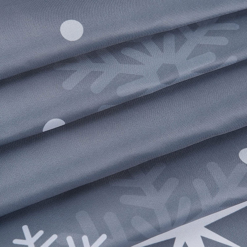 Lofaris Grey White Snowman Tree Christmas Shower Curtain