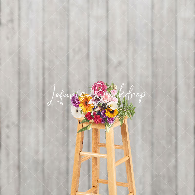 Lofaris Grey White Wood Texture Old Plank Photo Backdrop
