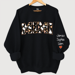 Lofaris Retro Halloween Groovy Mimi And Grandkids Name Sweatshirt