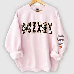 Lofaris Retro Halloween Groovy Mimi And Grandkids Name Sweatshirt